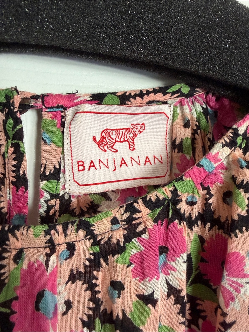 Banjanan Pink Floral Ruffle Sleeve Blouse